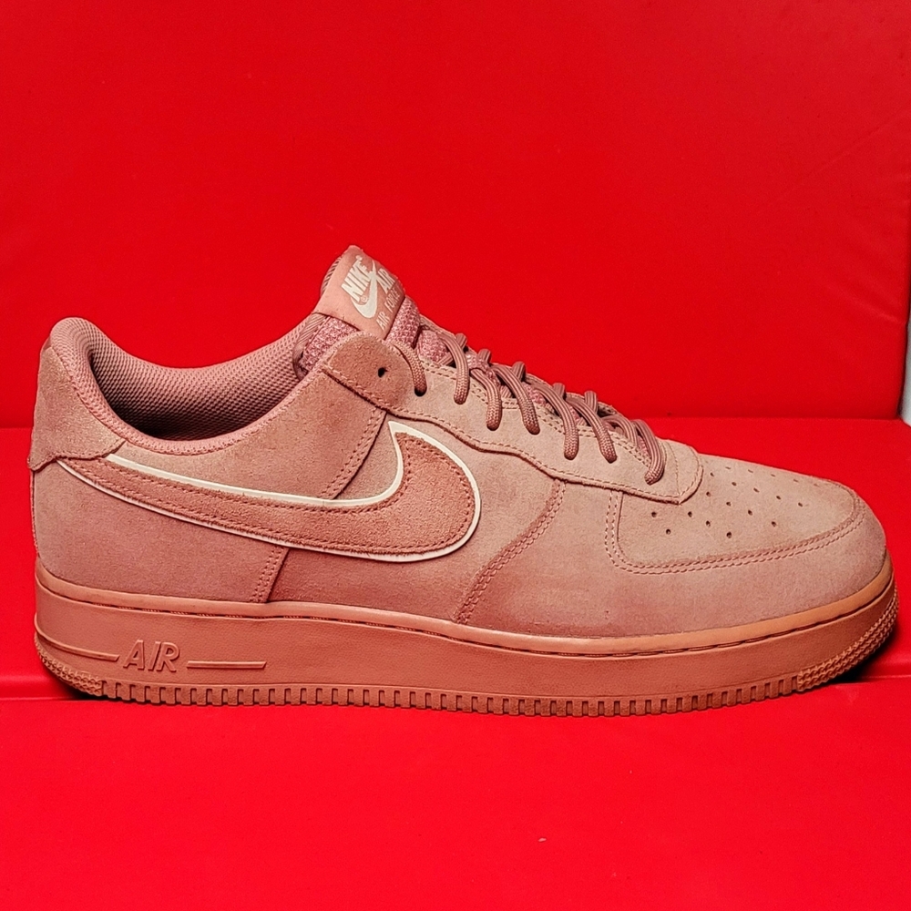 Nike Air Force 1 Low '07 LV8 Suede Red Stardust Sneakers #AA1117-601 size 11.5